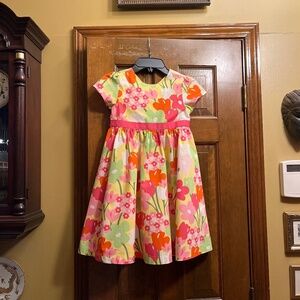 Adorable, Bright & Cherry Floral Print,  Girls Sz. 6 Dress.